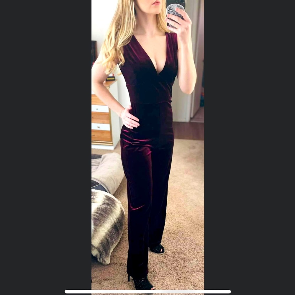 Lulus velvet jumpsuit